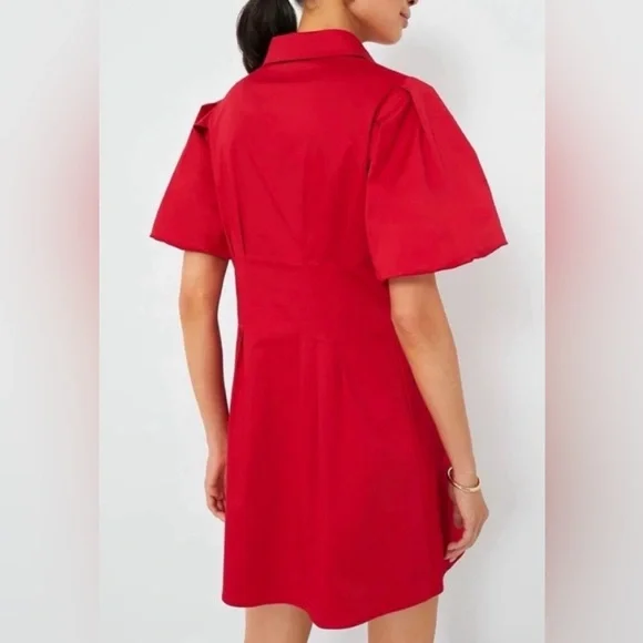 New!! 🌺 TUCKERNUCK Red Mini Delaney Dress S NWT - Picture 4 of 11
